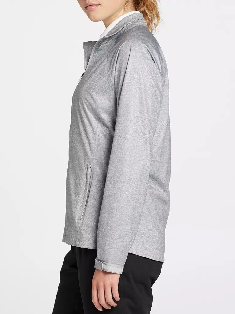 Walter Hagen P11 Light Gray Zip-Up Women's Rain Jacket Size Large - Picture 4 of 9